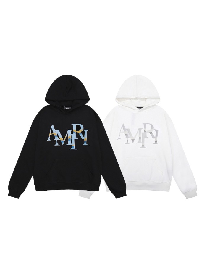 Amiri camouflage logo Print hoodie 2 colors