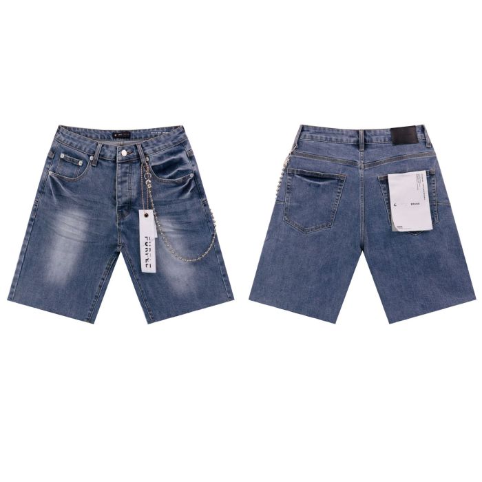 Purple Brand Splashed Ink Washed Denim Shorts 6 colors