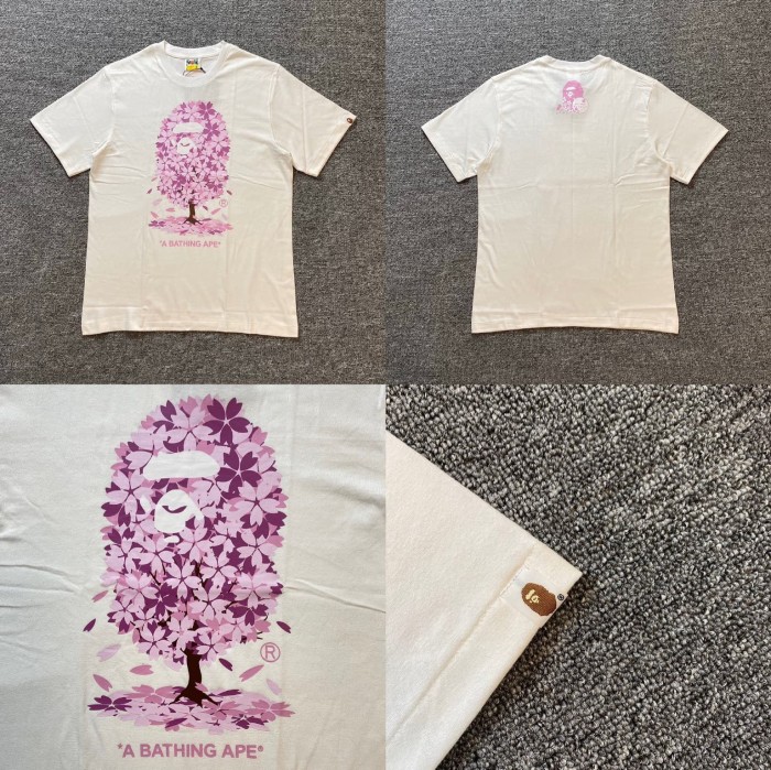 A Bathing Ape Pithecanthropus streetwear brand Contrast color Print tee 16 colors