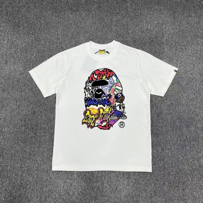 A Bathing Ape Cartoon painting Print tee 9 colors
