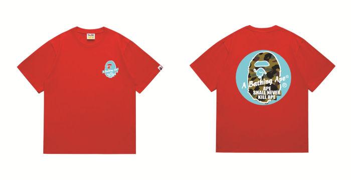 A Bathing Ape Stus*y collaboration Solid color circle Print tee 8 colors