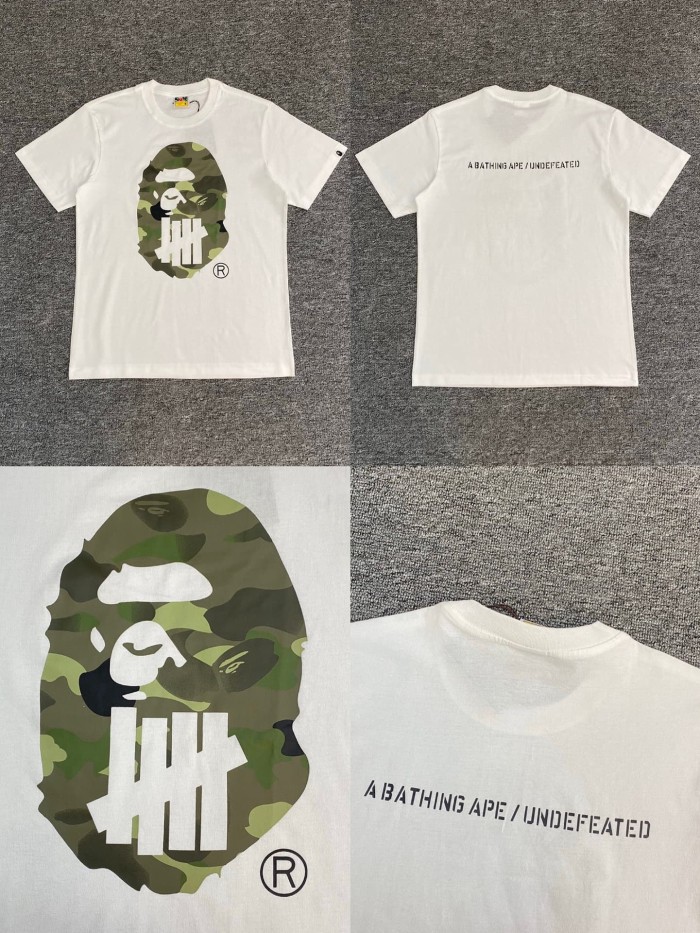 A Bathing Ape Pithecanthropus streetwear brand Contrast color Print tee 16 colors