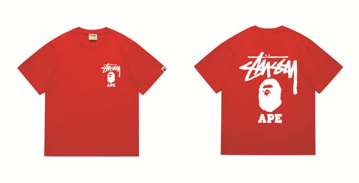 A Bathing Ape Stus*y collaboration Ape Print tee 15 colors