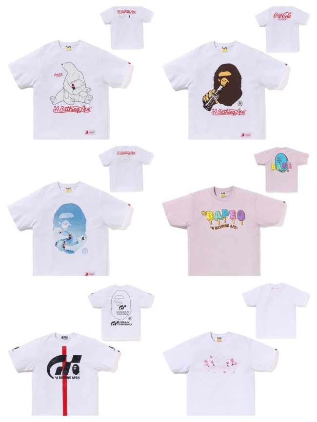 A Bathing Ape Pithecanthropus GT Print tee 15 colors