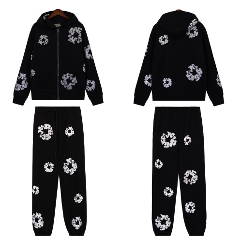 Denim Tears kapok Print hoodie & pants set 4 colors