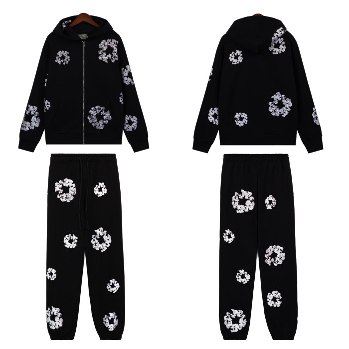 Denim Tears kapok Print hoodie & pants set 4 colors