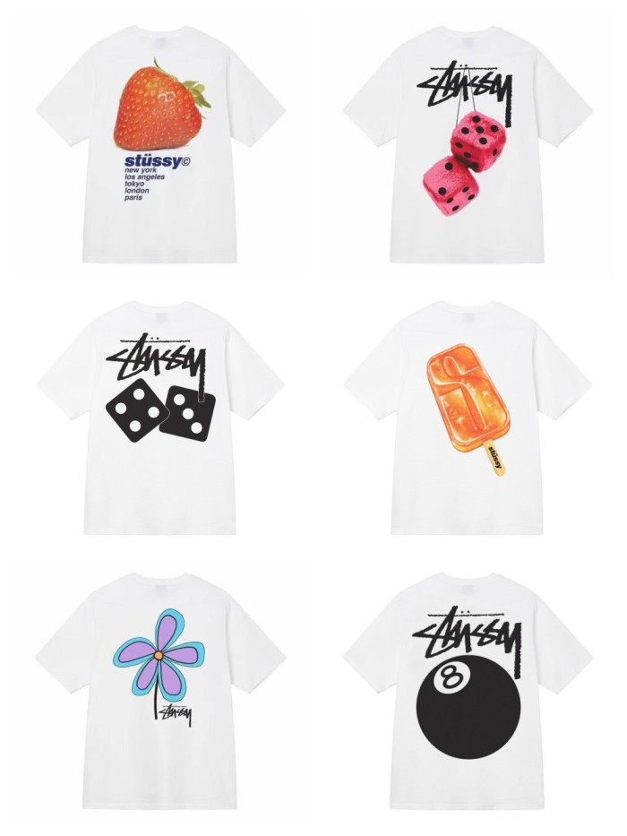 Stussy Fresh pattern Print tee 16 colors