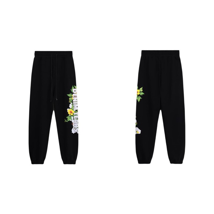 Denim Tears Man with crutches Print hoodie & pants set 2 colors