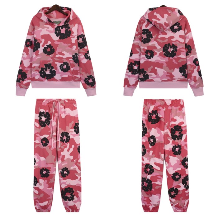 Denim Tears kapok Camouflage Print hoodie & pants set 5 colors