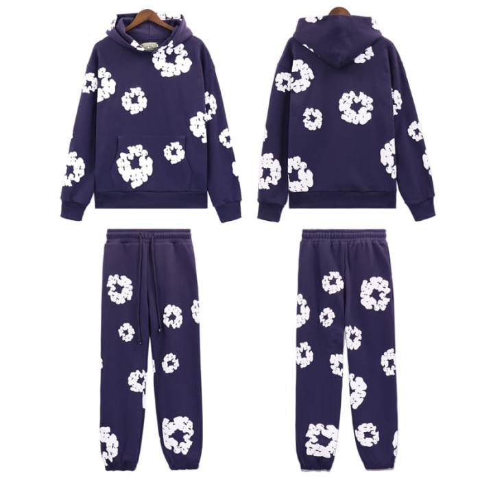 Denim Tears kapok Print hoodie & pants set 16 colors