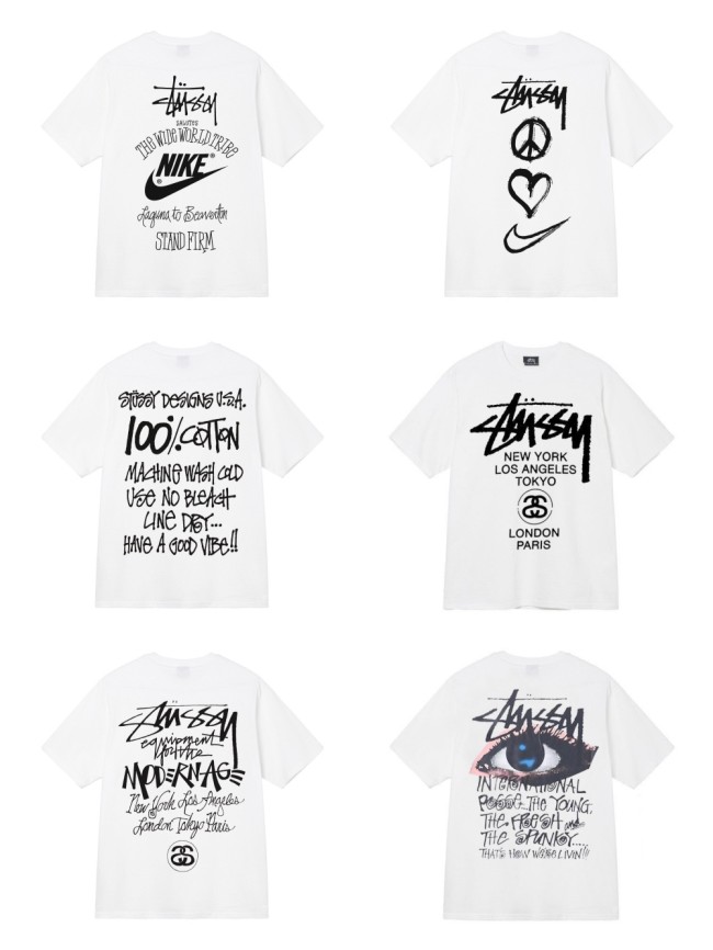 Stussy Minimalist letters Print tee 16 colors