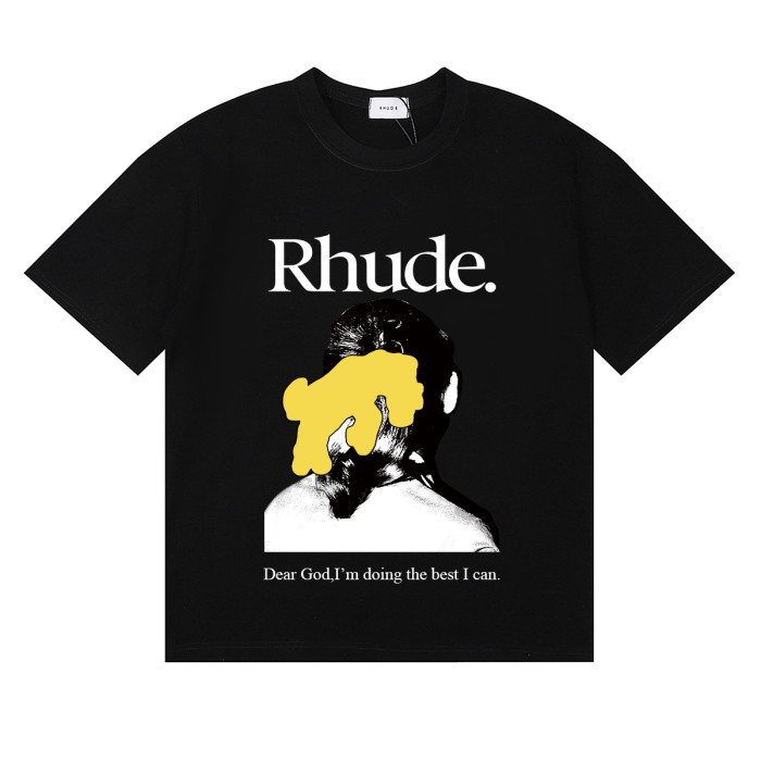 Rhude Yellow graffiti Print tee 3 colors