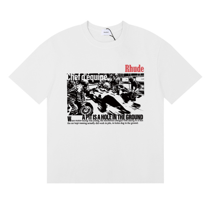 Rhude Black and white tires Print tee 3 colors