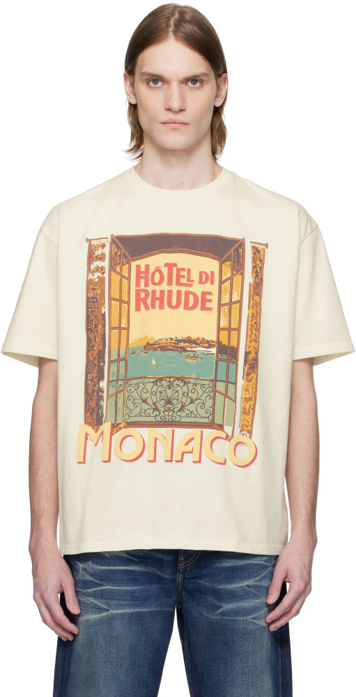 Rhude MONACO hotel Print tee 3 colors