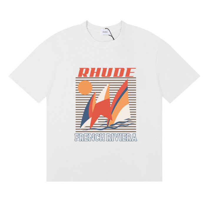 Rhude seamless canvas Print tee 3 colors