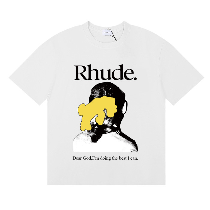 Rhude Yellow graffiti Print tee 3 colors