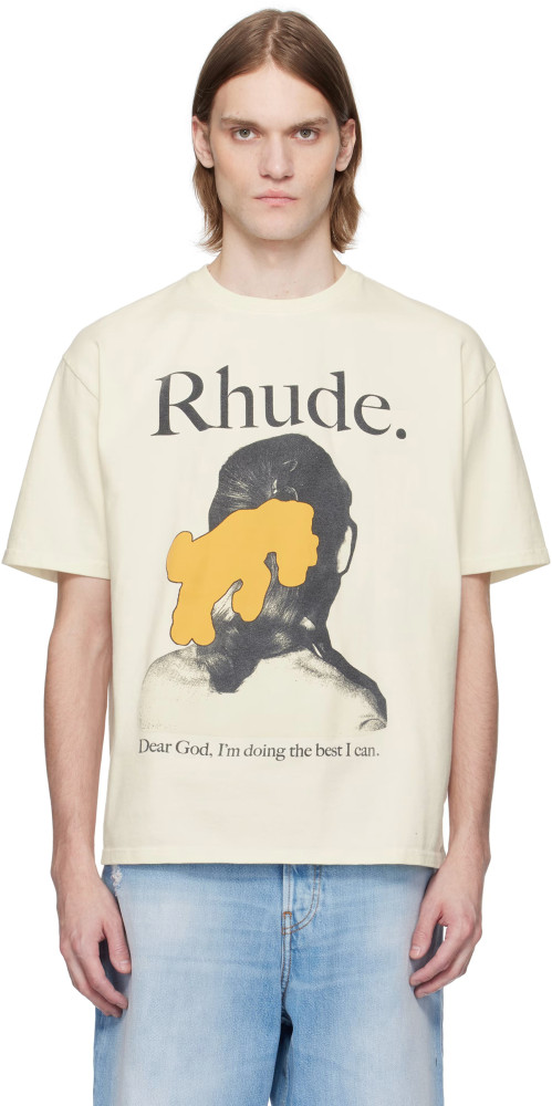 Rhude Yellow graffiti Print tee 3 colors