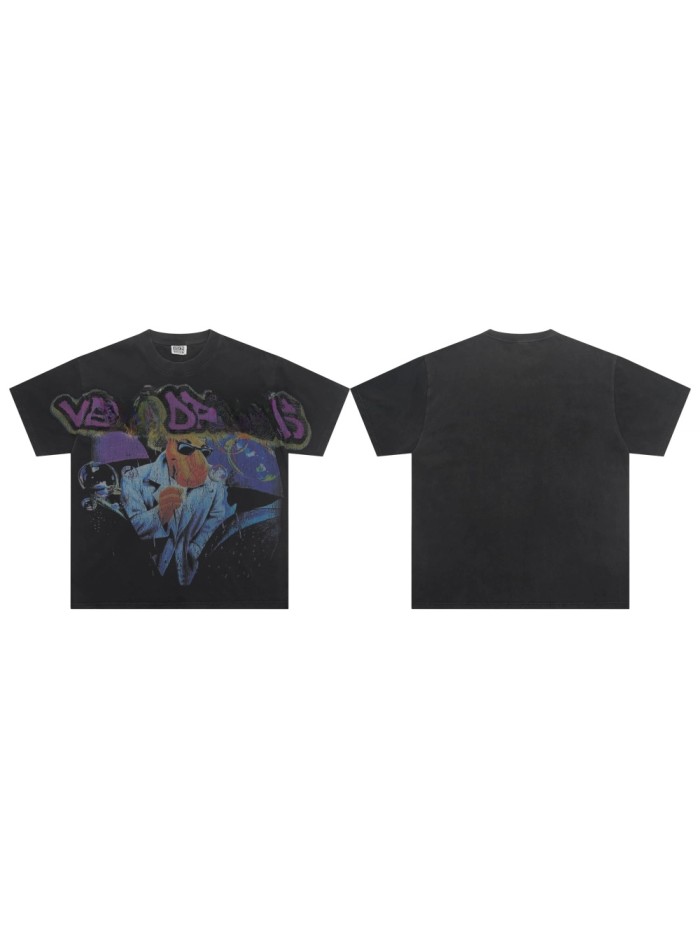 Vale Forever Sunglasses man Burning diamond Print Tee