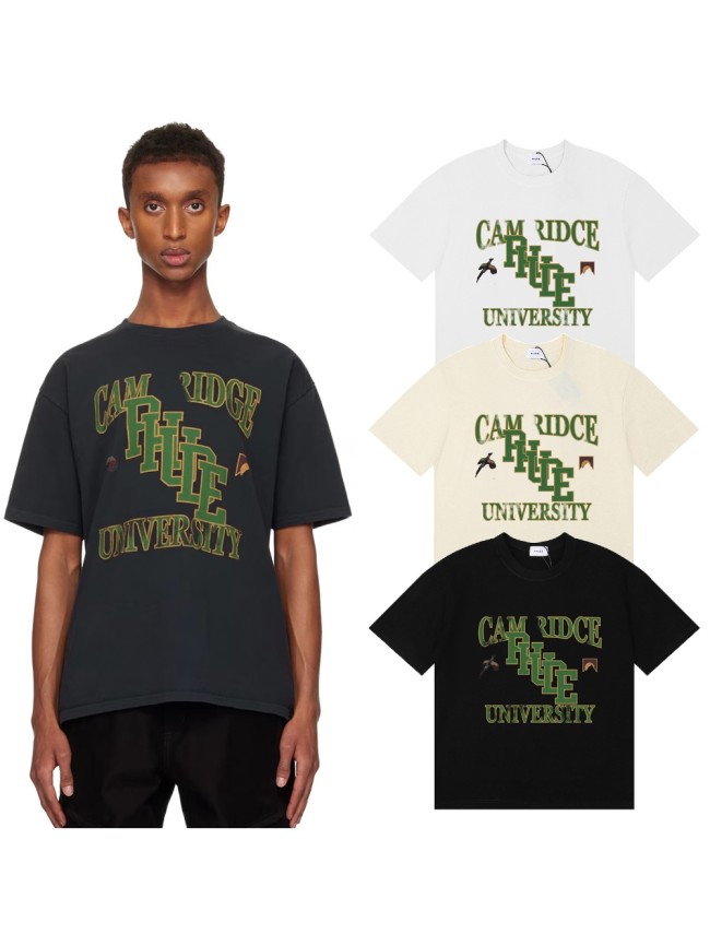 Rhude worn letters Print tee 3 colors