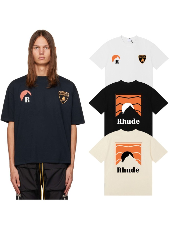 Rhude amtomobili lamborghini Print tee 3 colors