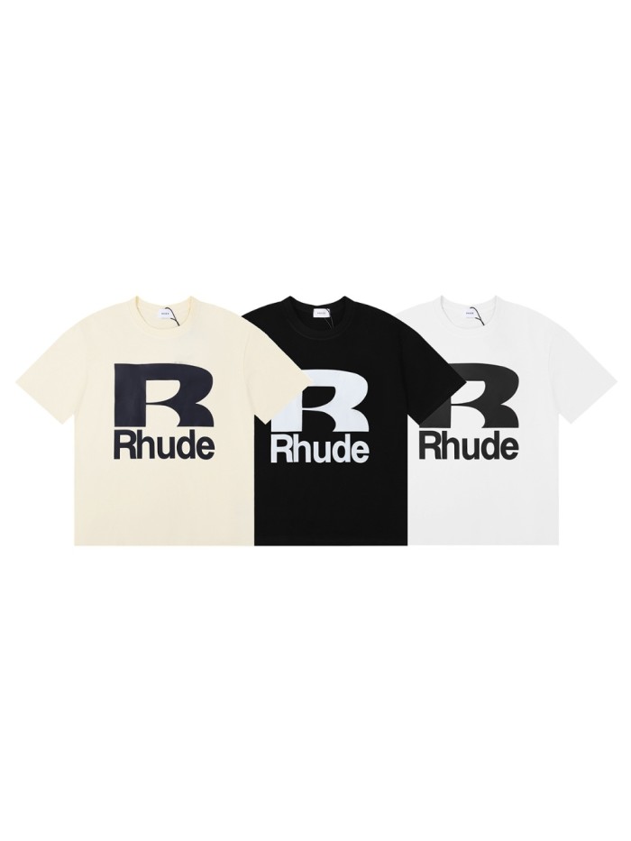 Rhude Big Black R Print tee 3 colors