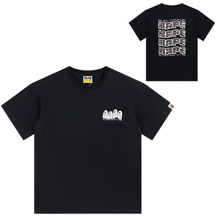 A Bathing Ape Plaid Ape man head Print tee 18 colors