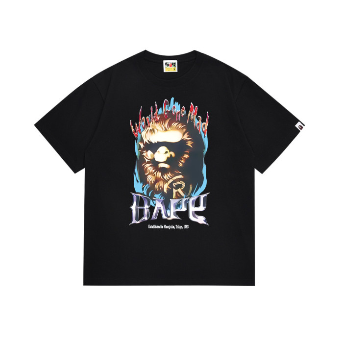 A Bathing Ape Ape man head shark Print tee 15 colors
