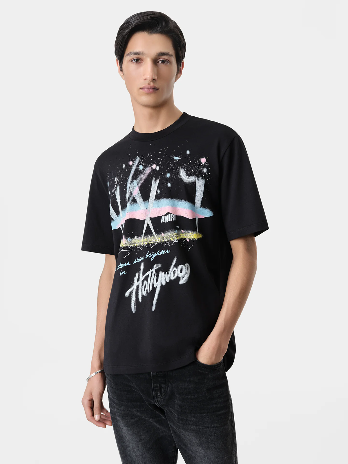 Amiri Crayon Drawing Print Tee detail photo 2