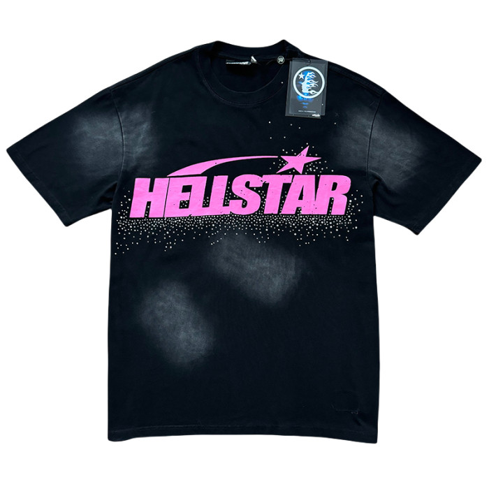 Hellstar Studio Hot Drill Logo Printed Washed Version Tee 3 colors