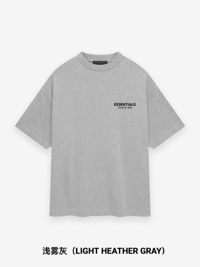 Fear of God Essentials 1:1 quality version Stereo Silicone Letter tee 3 colors