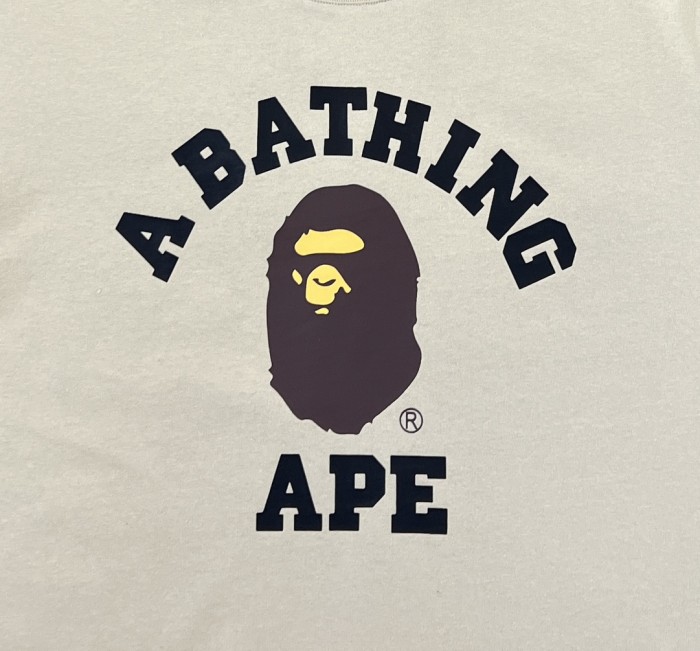 A Bathing Ape 1:1 quality version Ape Small Head Letter Print Tee 4 colors