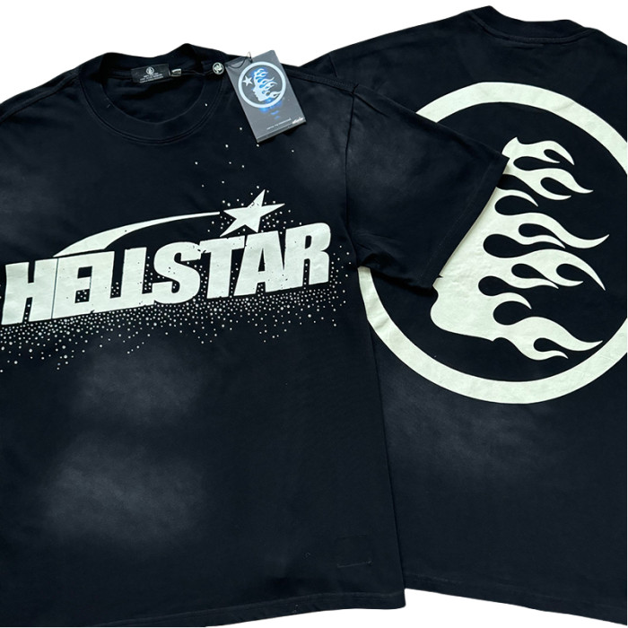 Hellstar Studio Hot Drill Logo Printed Washed Version Tee 3 colors