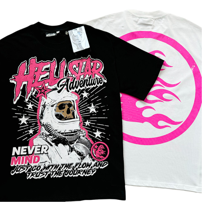 Hellstar Studio Space Skull Man Letter Print Tee 2 colors