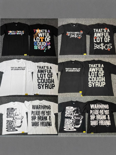 Cough syrup Cartoon Graffiti Alphabet Portrait Printed Tee 8 colors