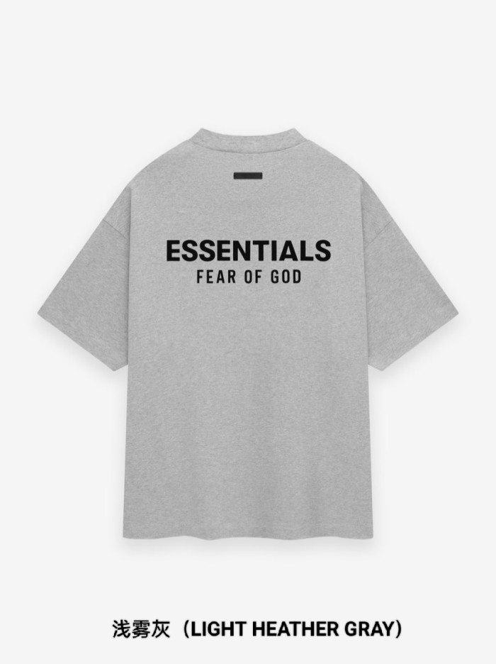 Fear of God Essentials 1:1 quality version Stereo Silicone Letter tee 3 colors