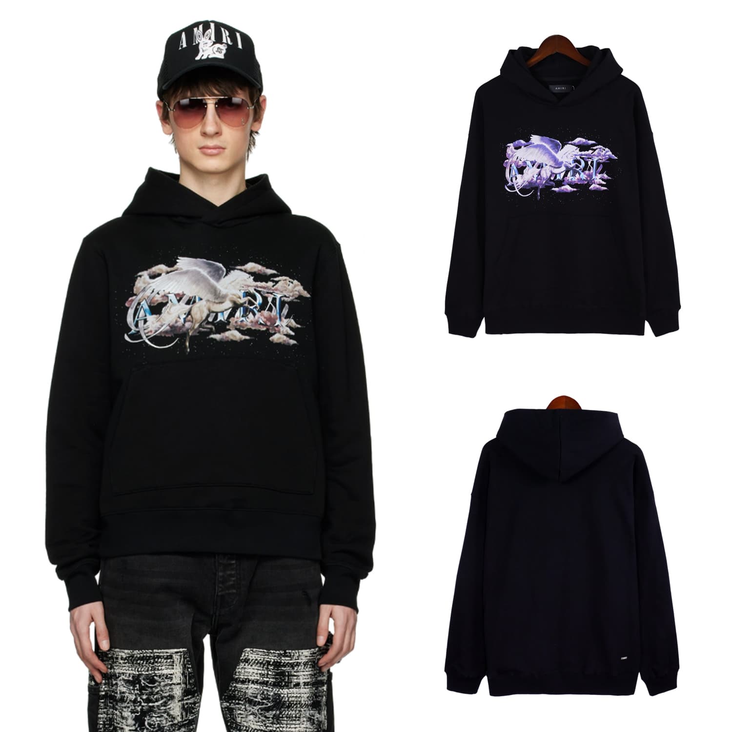 Amiri Dreaming Pegasus Hoodie detail photo 3