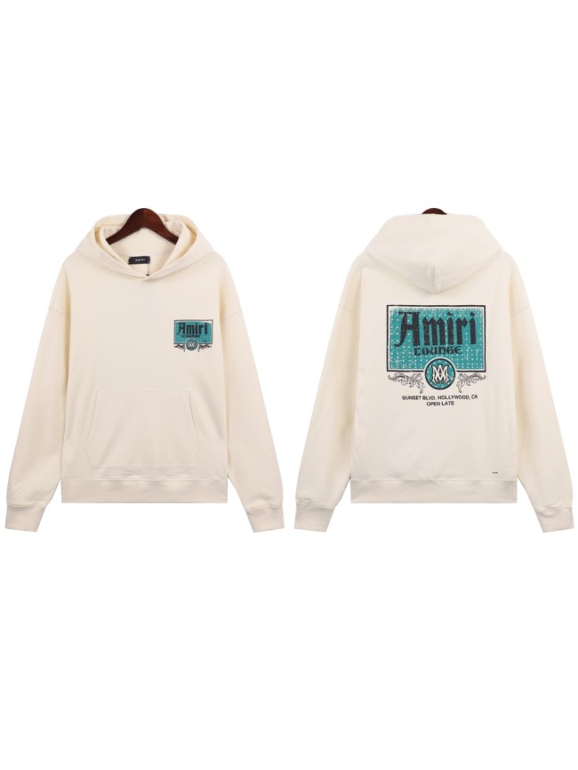Amiri Logo Green Label Print Washed Version hoodie 2 colors