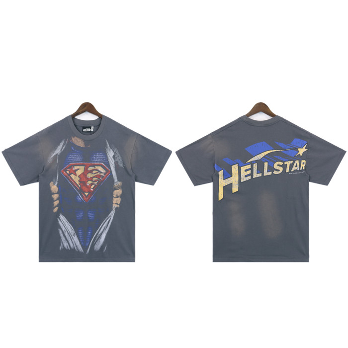 Hellstar Studio Hellstar Superman Print Washed Version tee 2 colors