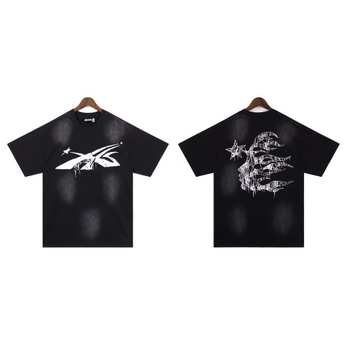 Hellstar Studio classic Linear logo Print Washed Version tee 2 colors