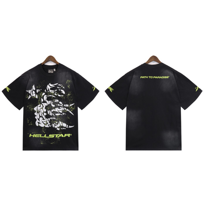 Hellstar Studio classic Splash ink logo Print Washed Version tee 2 colors