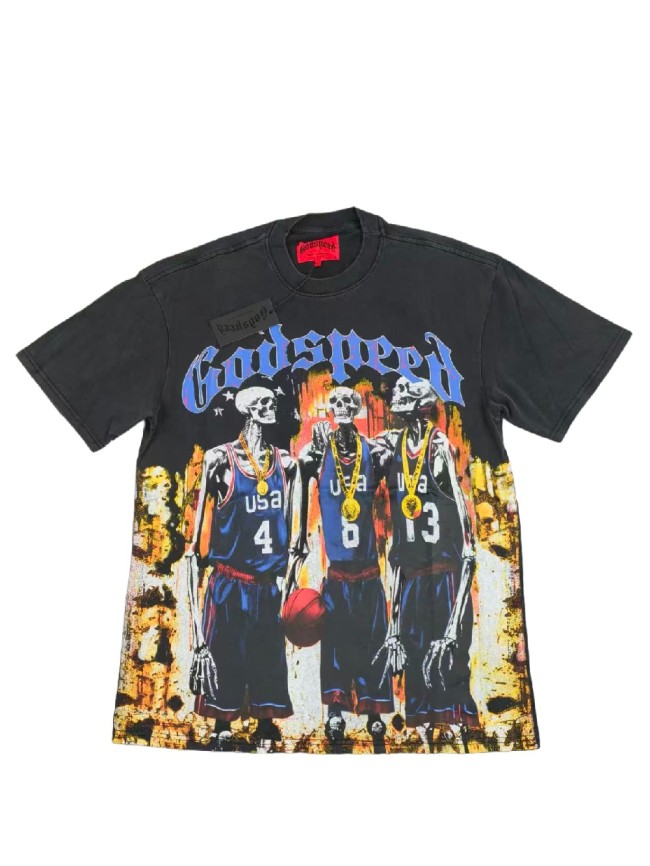 Godspeed Basketball Dream Team Trident Print tee 2 colors