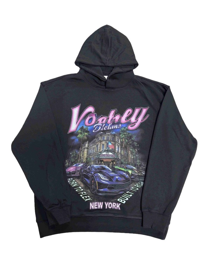 Vale Forever Born to flex Built to roma Printed Hoodie
