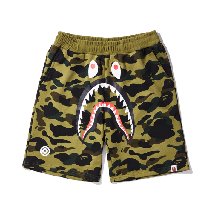 A Bathing Ape Shark Head Camouflage Print Shorts 4 colors