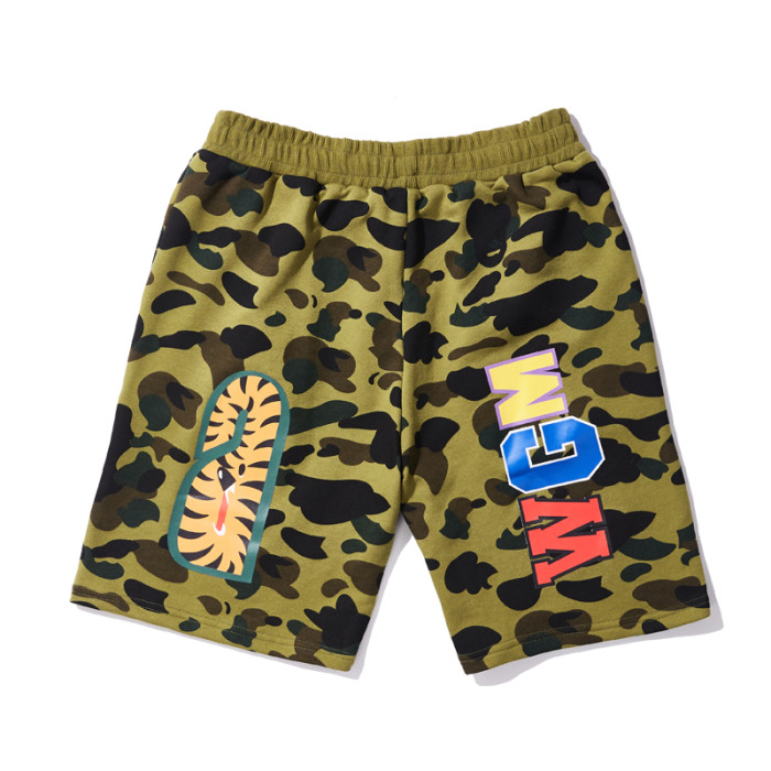 A Bathing Ape Shark Head Camouflage Print Shorts 4 colors