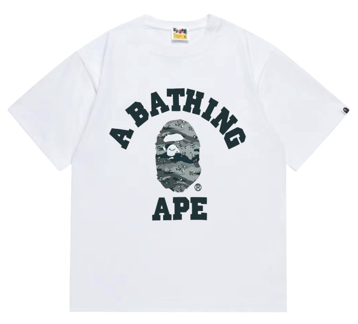 A Bathing Ape Camouflage Ape Head Offset Print tee white