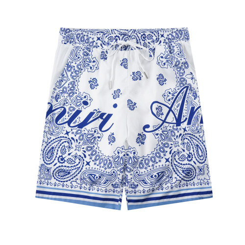 Amiri Classic Floral Colorblock Couple's Printed Shorts 2 colors
