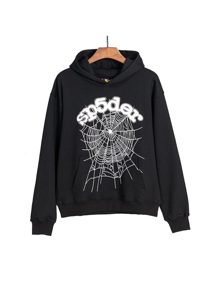 Young Thug-Sp5der Spiderweb Foam Alphabet Star Print Hoodie 4 colors