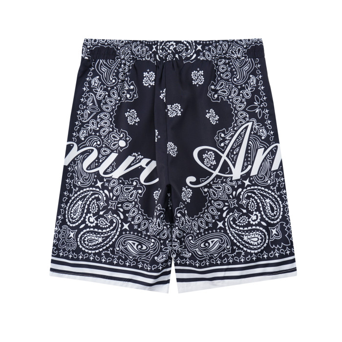 Amiri Classic Floral Colorblock Couple's Printed Shorts 2 colors