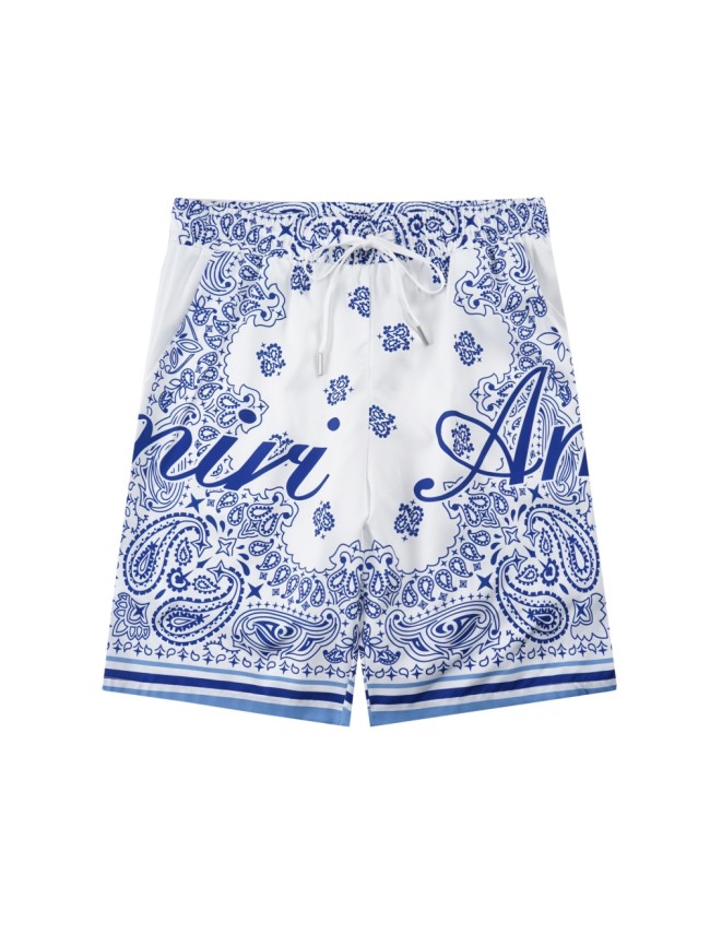 Amiri Classic Floral Colorblock Couple's Printed Shorts 2 colors