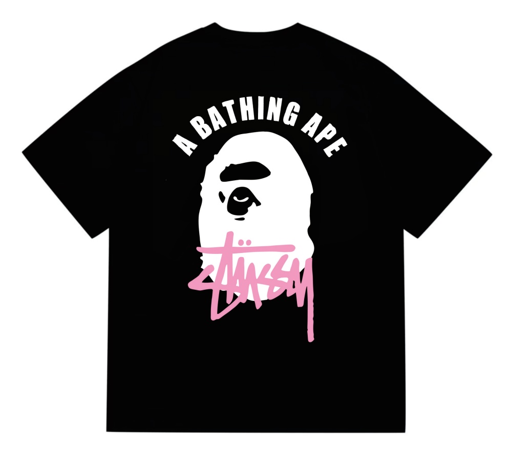 A Bathing Ape Co Branded Ape Head Logo Tee detail photo 1